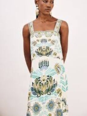 Nekane NKN Floral Boho Sleveless Maxi Dress- Size Large